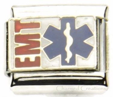 9mm Italian Charm EMT Emergency Medical Technician Caduceus Doctor Nurse ER DR
