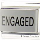Engaged 9mm Italian Charm Laser Etched Modular Link Wedding Husband Marriage