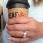 Cathedral Style Graduated 2pc Wedding Ring Engagement Set 2ct Cubic Zirconia