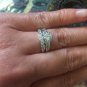 Cathedral Style Graduated 2pc Wedding Ring Engagement Set 2ct Cubic Zirconia