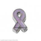 10pc Light Purple Lavander Awareness Ribbon For Floating Charm Locket