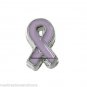 10pc Light Purple Lavander Awareness Ribbon For Floating Charm Locket
