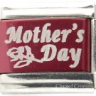Mothers Day Rose Red Laser Link For 9mm Italian Charm Bracelets Mom Kids