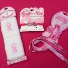 Breast Cancer Awareness 3pc Pink Ribbon Shoe Laces Sweatband And Hope Bracelet