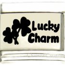 Lucky Charm With Clover Good Luck 9mm Italian Charm Modular Link