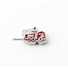 Fire Fighter Truck Emergency Vehicle Occupation Floating Charm For Glass Locket