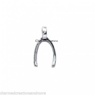 Silver Tone Wish Bone Thanksgiving Turkey  Floating Charm For Locket Necklace