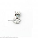 Kitty Cat Pet Kitten Blue Collar Floating Charm For Glass Memory Locket Necklace