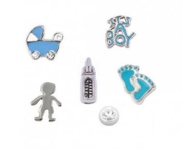 It's A Boy New Mom Mother's Day Gift Baby Floating Charm Collection
