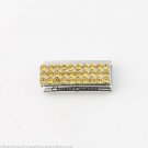 9mm Italian Charm Stainless Steel November Yellow Superlink Birthstone Birthday
