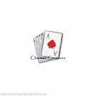 Royal Flush Cards Texas Hold'em Poker Floating Charm For Glass Locket Necklaces