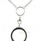 Grandma I Love You To The Moon And Back Floating Charm Memory Locket Rolo Chain