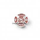 10pc Lot Fire Fighter Badge Emblem Occupation Floating Charm For Glass Lockets