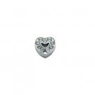 10pc Lot CZ Cut Out Heart Love Floating Charm Fits Memory Glass Locket Necklace
