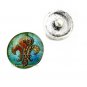 Fleur De Lis Interchangeable Button Snap Photo Bubble Charm 18mm #324