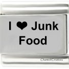 I Love Junk Food 9mm Italian Charm Stainless Steel Laser Etched Modular Link