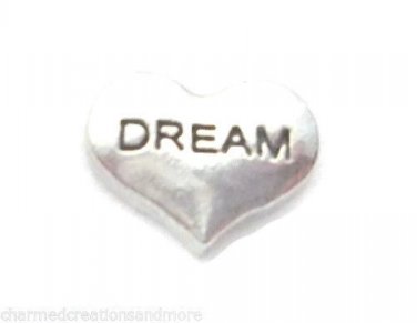 Heart Dream Floating Charm For Our Glass Memory Locket Necklaces & Bracelets