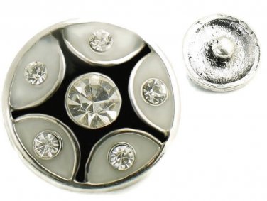 USA SELLER Interchangeable Button Snap Jewelry Crystal Polka Dot 18mm 240