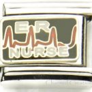 9mm Italian Charm ER Nurse Emergency RN Medical Hospital Heart Cardiograph EKG