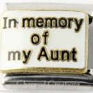 9mm Italian Charm In Memory Of My Aunt Gold And White Stainless Modular Link