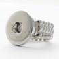 Interchangeable Snap Charm Ring Stretch One Size Fits Most Silver Tone 18mm