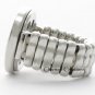 Interchangeable Snap Charm Ring Stretch One Size Fits Most Silver Tone 18mm