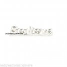 10pc Lot Silver Tone Believe Script Floating Charm For Glass Memory Locket