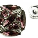 USA SELLER Interchangeable Button Snap Jewelry Purple Marquise Square 18mm 282-2