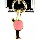 9mm Italian Charm Stainless Modular Dangle Link Pink And Gold Sunglasses Shades