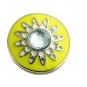 Interchangeable Button Snap Jewelry Starburst Yellow Sun Flower 18mm 254-1