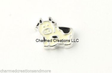 10pc Wholesale Lot Holstein Dairy Cow Black And White Farm Animal Floating Charm