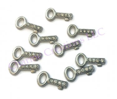 10pc Floating Charm Lot CZ Key To My Heart For Glass Memory Locket Necklace