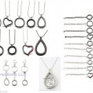 28pc Lot 25mm 30mm Round Heart Floating Charm Locket Bracelets Necklace Keychain