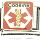 Allergic To Codeine 9mm Italian Charm Medical Alert Link Medicine Allergy