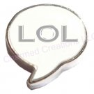 Floating Charm LOL White Laugh Out Loud For Our Glass Memory Locket Necklaces