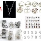 150pc Lot Floating Charm Locket Business Starter Necklace Kit Gem Tray Display