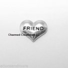 10pc Lot Friend Silver Tone Heart Love Floating Charm For Glass Memory Lockets