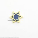 10pc Lot Blue & Gold Religious Star Of David Floating Charm For Glass Lockets