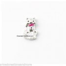 Kitty Cat Kitten Pink Pet Collar Floating Charm For Glass Memory Locket Necklace