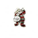 Red And Green Santa Claus Christmas Holiday Floating Charm For Lockets