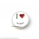 10pc Lot I Love My Mom Red Heart Family Floating Charm For Memory Lockets