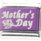 Mothers Day Rose Purple Laser Link For 9mm Italian Charm Bracelets Mom Kids