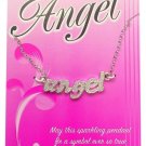 Angel Inspirational Pendant Necklace On 16" Chain And 2" Extender Silver Tone