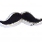 Floating Charm For Glass Memory Locket Necklace Black Hipster Mustache