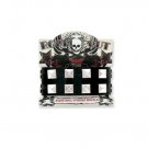 10pc Rock Out Studded Bracelet Black With Two Rows Of Studs Adjustable Cuff Band