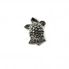 Antiqued Silver Tone Sea Turtle Tortoise Floating Charm For Locket Necklace
