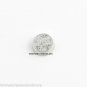 White Round Circle Live Love Laugh Floating Charm For Our Glass Memory Locket