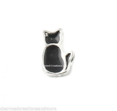10pc Lot Black Cat Kitten Kitty Pet Floating Charm For Glass Memory Locket