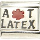 Allergic To Latex Medical Alert Link For 9mm Italian Charm Bracelets Matte Laser