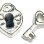 Padlock Lock And Heart Skeleton Key Floating Charms For Memory Charm Locket